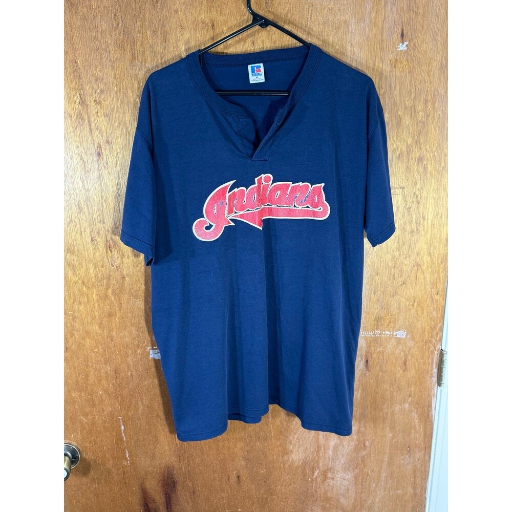 Vintage Cleveland Indians MLB Baseball RC Cola Cheerwine Jersey Shirt XL USA